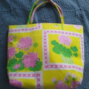 Vintage Margaret Smith Geranium Purse - Yellow/Pink